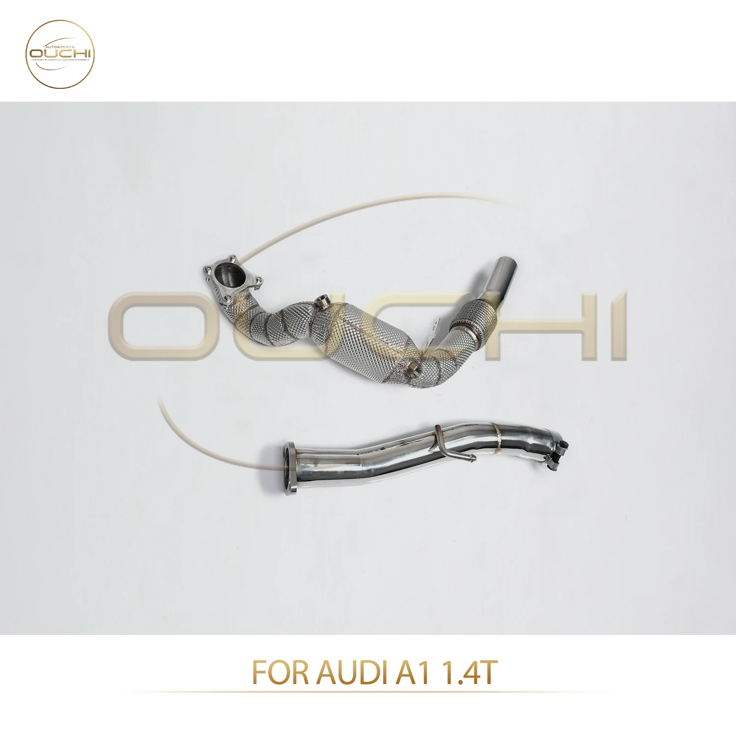 

Ouchi Car Exhaust System Downpipe For Audi A1 1.4T With Heat Shield High Performance Car Exhaust Pipe