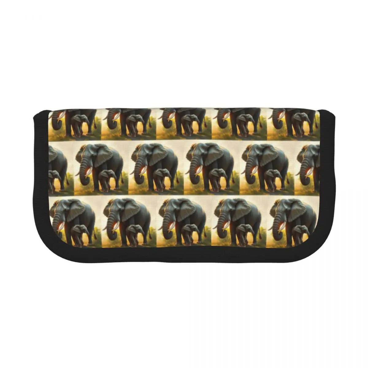 

A Majestic Elephant With Her Baby Elephant Pencil Cases for Student School Pen Box Pencil Bag Pencil Pouch Storage Stationery