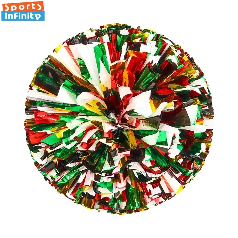 Colorful Cheerleading Pom Poms Girls Kids Finger Cheer Balls Gold Silver Purple Blue Red Green Dance Cheerleading Accessories