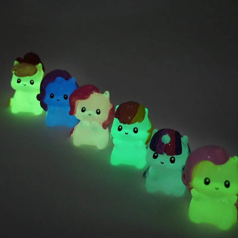 Creative Anime Pony Figure Resin Desk Ornament Hand Painted Collectible