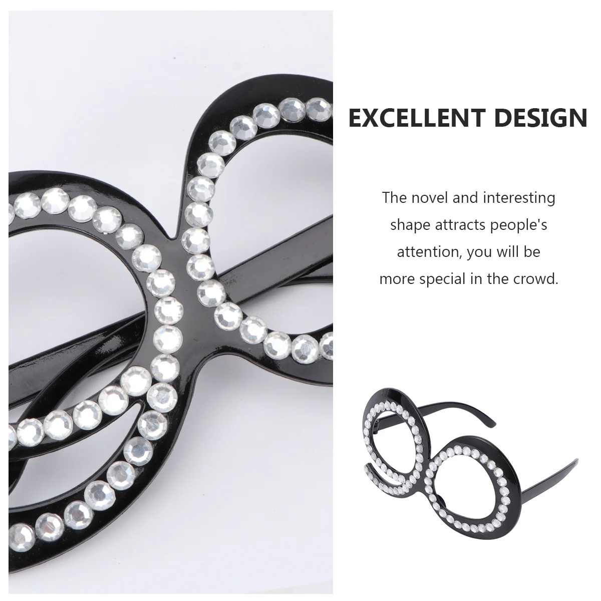 

1Pcs Party Decorative Glasses Prop Digital Number Glasses Birthday Photo Booth Supplies Highlight Fun Celebration