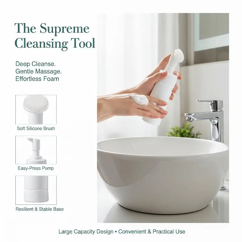 

Convenient 150/100/200ml Pump Bottle for Foaming Facial Cleanser and Skincare