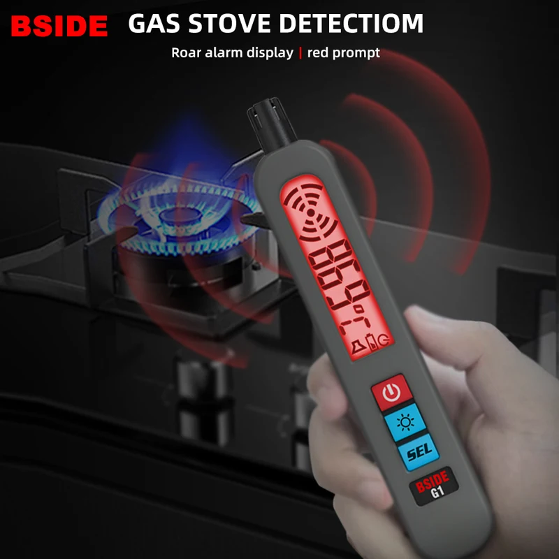 BSIDE G1 USB Charge Gas Leak Detector Analyzer Portable Gas Leak Detector Alarm Combustible Gas Detector Sound and Light Alarm