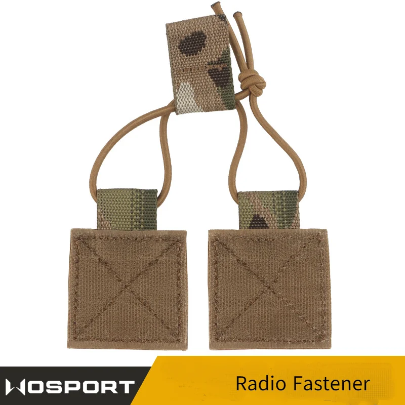 WoSporT Radio Fastener D3CRM Tactical Chest Rig External Fixed Walkie Talkie Hook and loop Camouflage Nylon