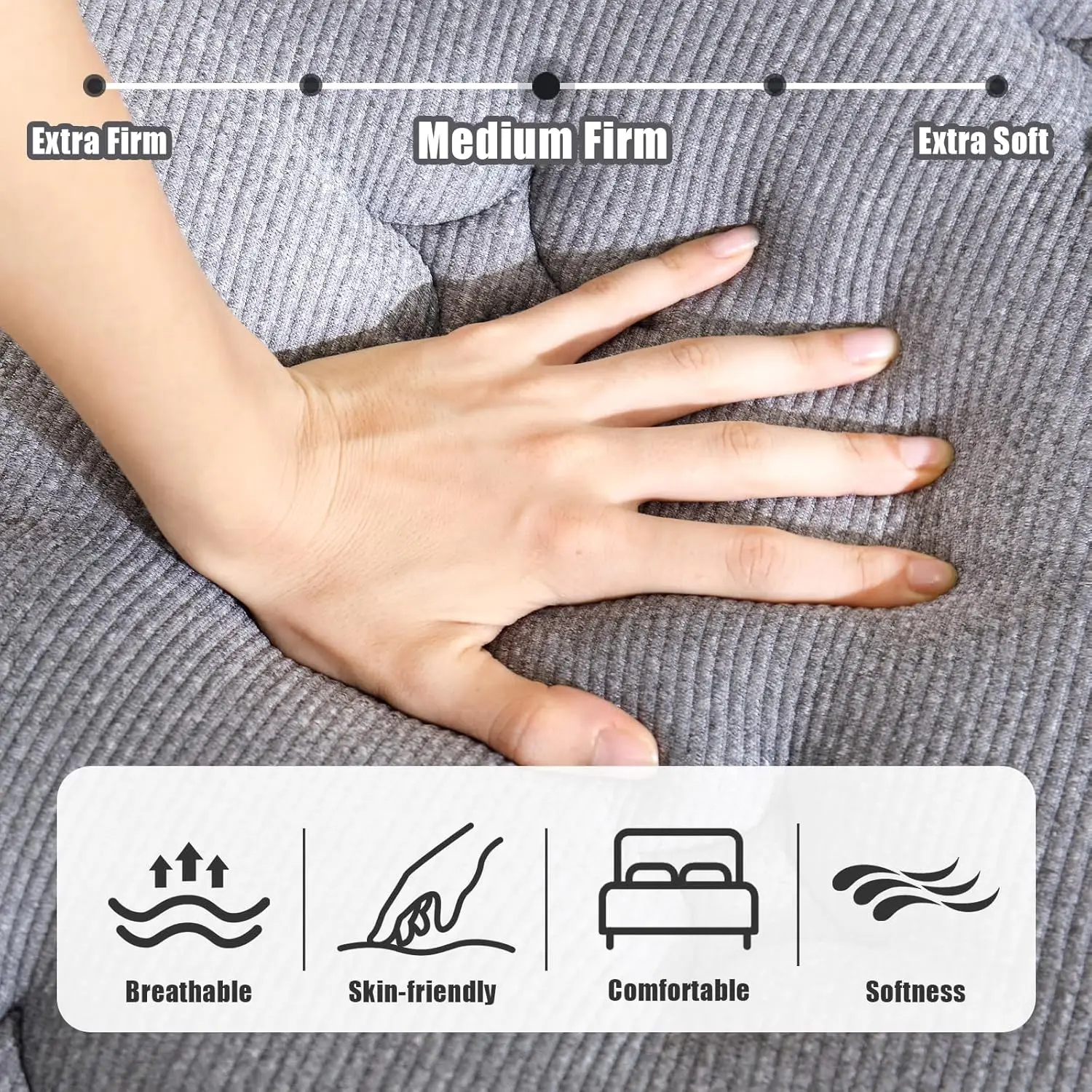 Colchão híbrido de espuma viscoelástica de 12 polegadas em uma caixa com molas de bolso, alívio de pressão, respirável e durável, certificado CertiPUR-US