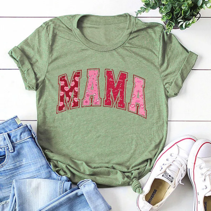 

Mom Tshirt Valentine's Day T-shirt Cute Mom Valentine Shirt 2026 Gift for Lover Women Clothes Aesthetic m