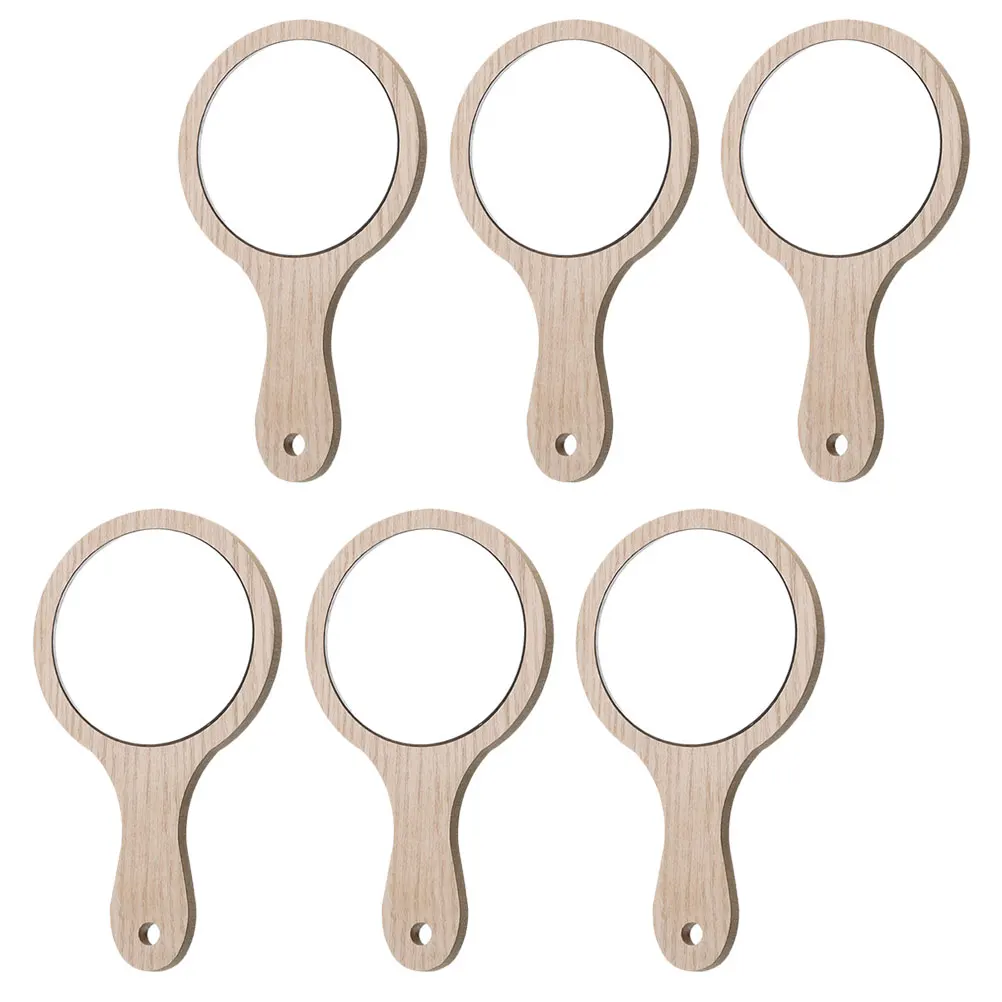 Espejo portátil Simple de 6 uds., Material de alta calidad, resistente a los arañazos, elegante espejo de tocador para uso diario, accesorios de maquillaje