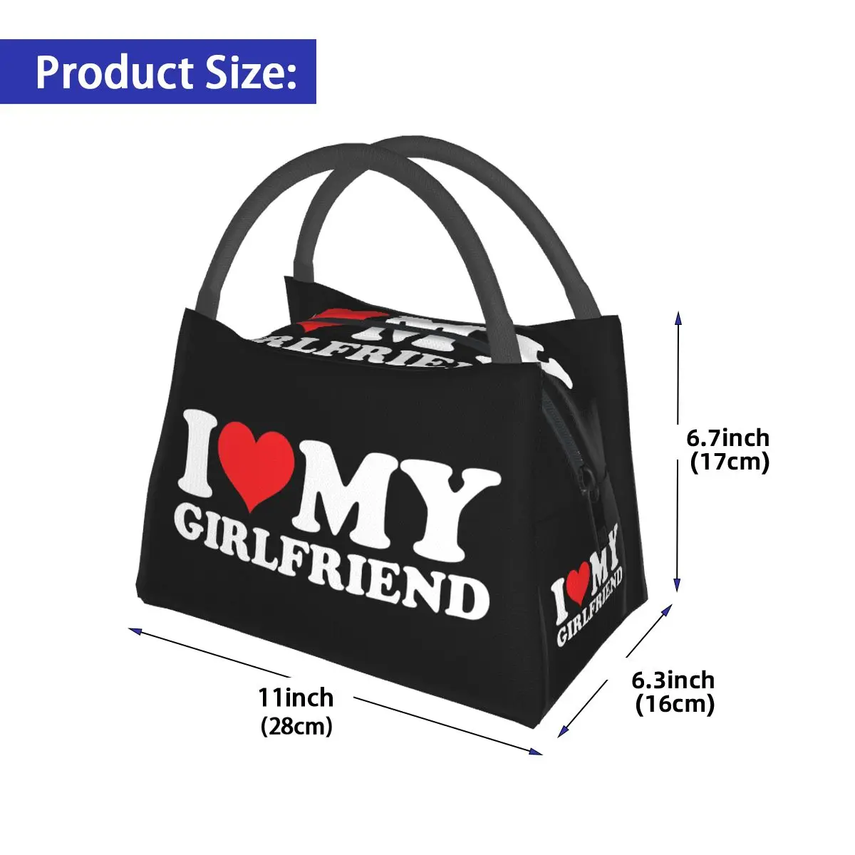 أنا أحب صديقتي أكياس الغداء معزول بينتو صندوق المحمولة حقيبة الغداء نزهة أكياس برودة حقيبة حرارية للمرأة طالب المدرسة