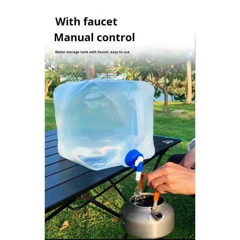 10/15/20L Folding Water Container Large Capacity Portable Water Bag Portable Water Kettle No Leak Camping Water Bag With Handle