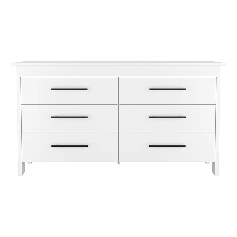 6 Drawer Double Dresser Wezz, Bedroom, White