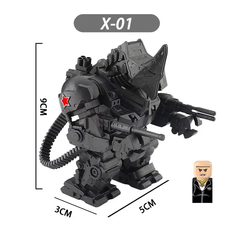 Movie Series Rhino Mini Action Figures Bricks Assembly Building Blocks Toys for Children X01