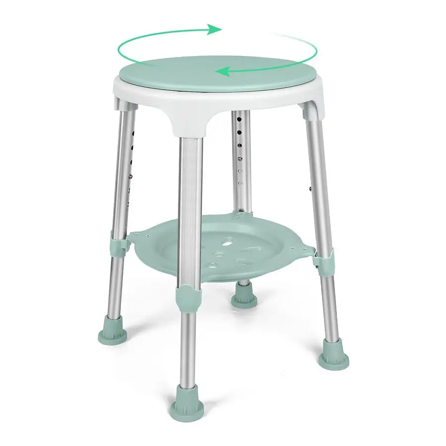 

Стул для душа, поворотный, регулируемый, с подносом для хранения, выдерживает до 160 кг, подходит для FSA и HSA.