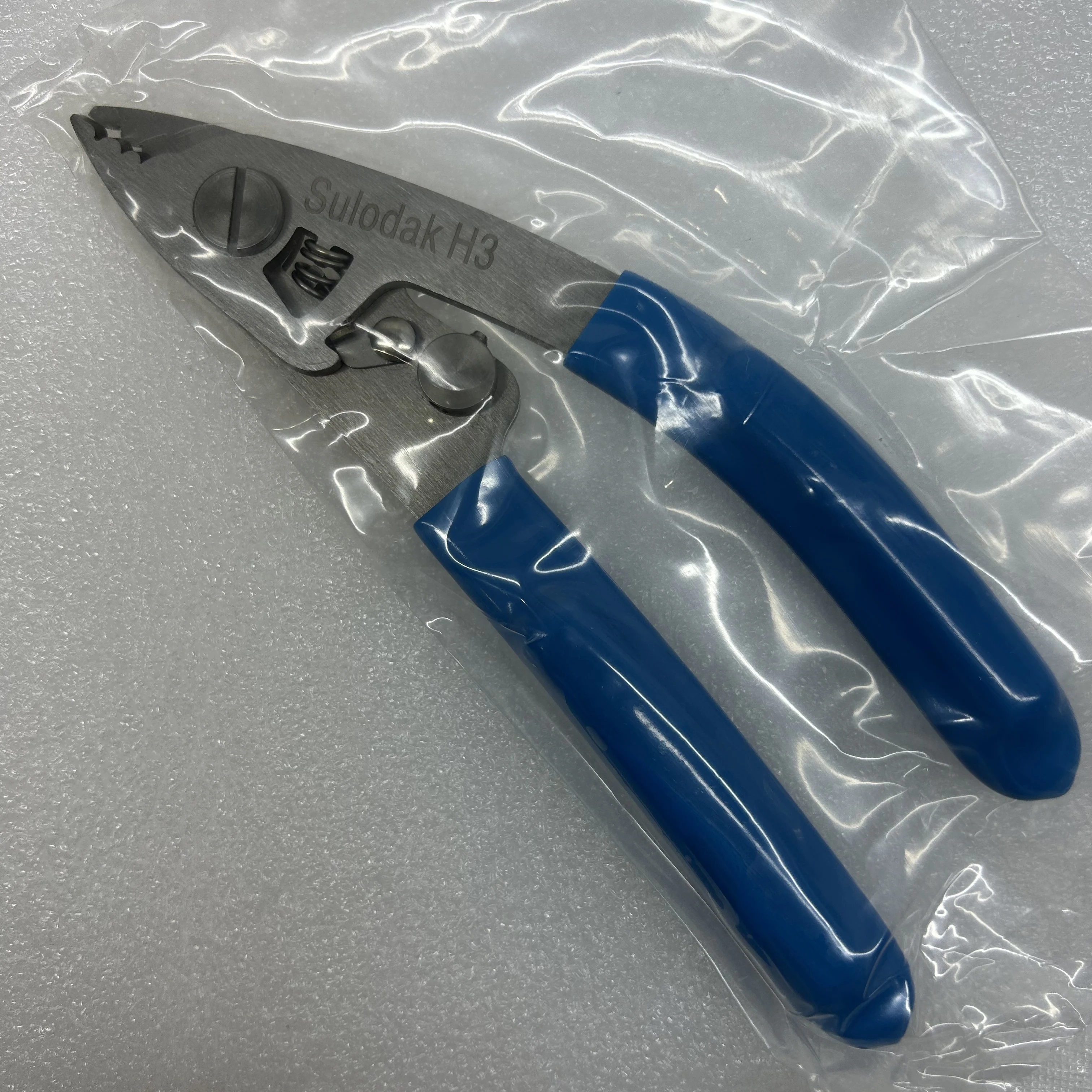 H3 Edelstahl-Faser-Abisolierzange mit drei Anschlüssen, FTTH-Werkzeug, Abisolierzange für Glasfaserkabel