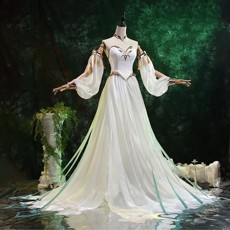 لعبة جينشين إمباكت اللورد الأكبر Rukkhadevata أزياء تنكرية فستان أنيق حلو نشاط حفلة لعب الأدوار الملابس كوسكوس