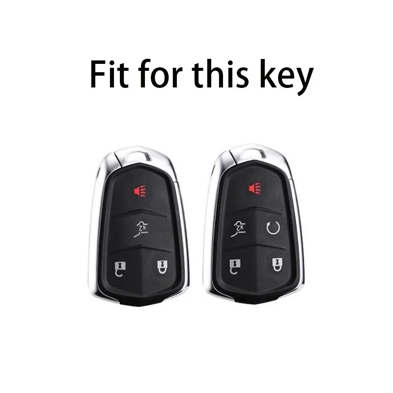 TPU Car Key Case Cover For Cadillac ATS CT6 CTS DTS XT5 Escalade ESV SRX STS XTS ELR 2014 - 2018 Remote Key Holder Keychain