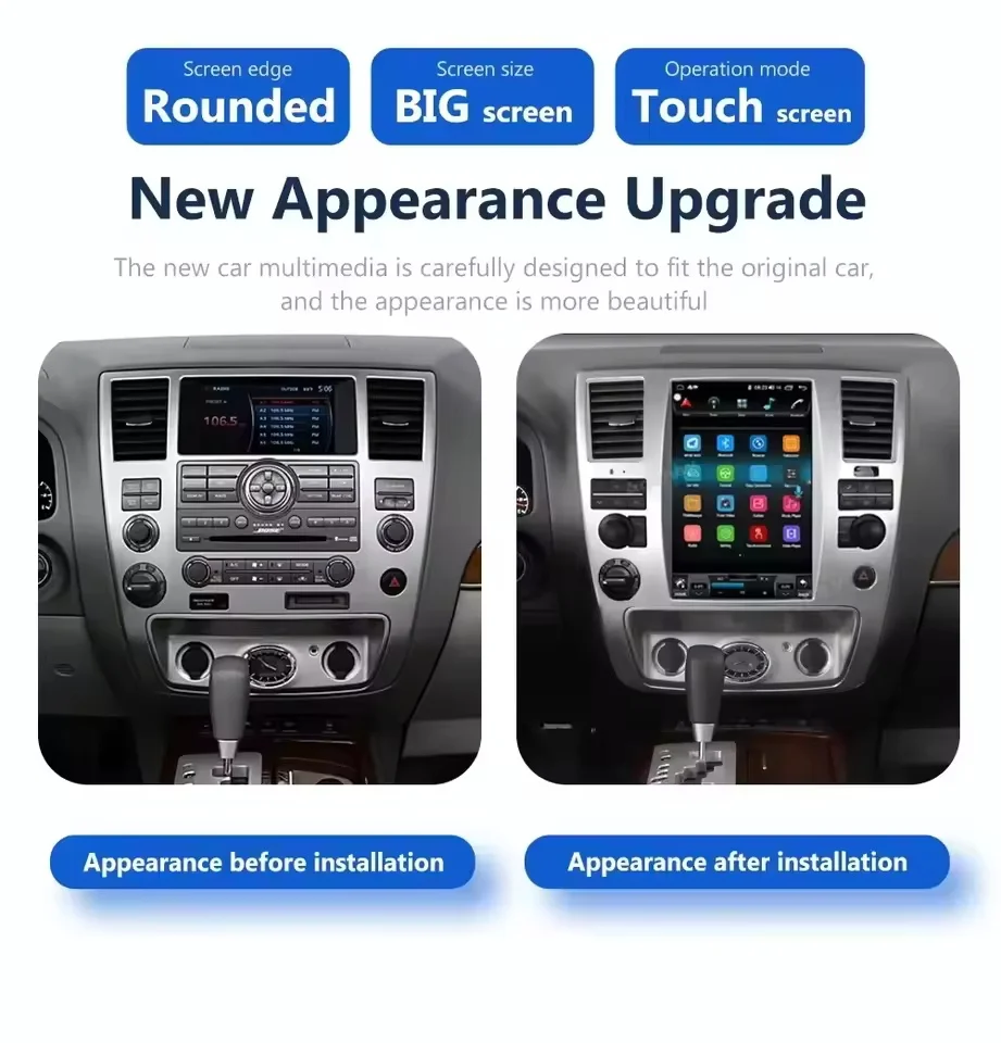 Android Car Radio For Infiniti QX56 For Nissan Armada 2008-2010 Carplay Auto Stereo Multimedia Video Player Navigation Head Unit
