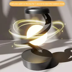 Rotating Moon Desk Lamp Bedroom Touch Floating Rotating Ambiance Light Led Wireless Floating Rotating Night Light