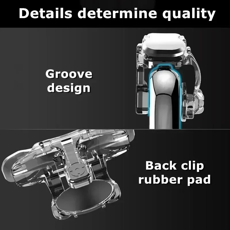 Gatillo de juego de teléfono móvil ABS X8, controlador de Joystick para PUBG, objetivo de disparo L1R1, botón de llave de aleación para IPhone y Android, 2 uds.