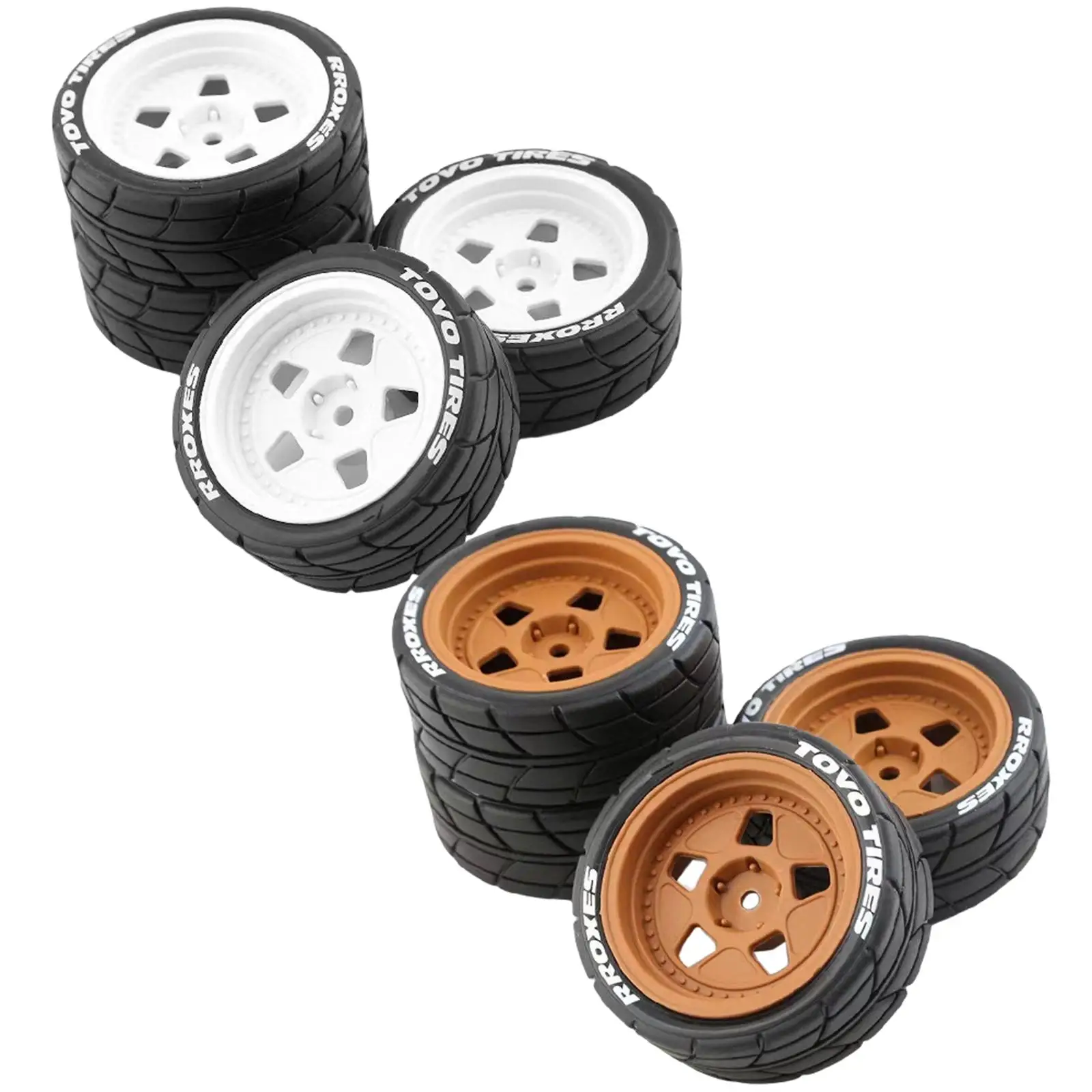 4Pcs RC Rubber Tires Replacement 12 for HPI 1:10 Scale RC Touring Car Accessory Spare Parts