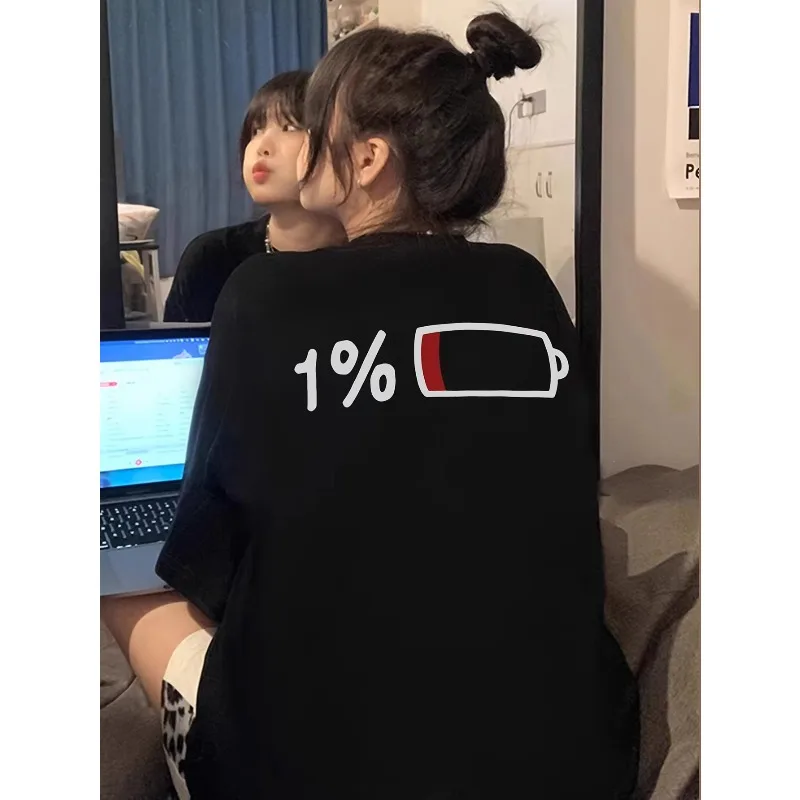 

2025 Новая женская повседневная элегантная свободная дышащая быстросохнущая футболка с круглым вырезом и короткими рукавами с 3D принтом