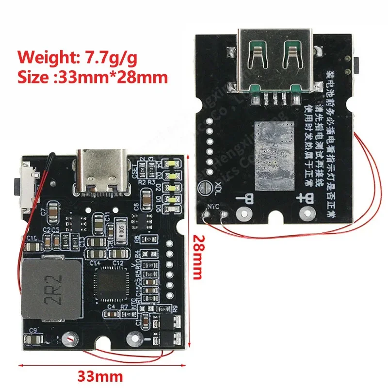 QC4.0 QC3.0 LED Dual USB 5V 4.5A 22.5W Micro/Type-C USB Mobile Power Bank 18650 Charging Module Temperature / Circuit Protection
