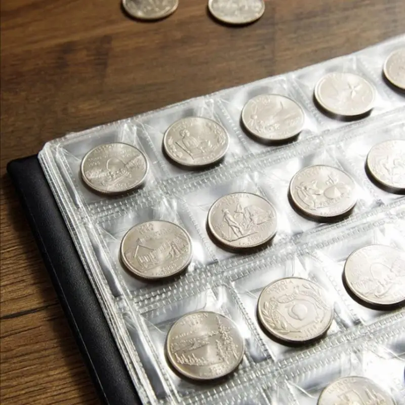 f62c-300-スロット革コインオーガナイザーブック保護バインダー四半期ペニー貨幣コレクション通貨表示