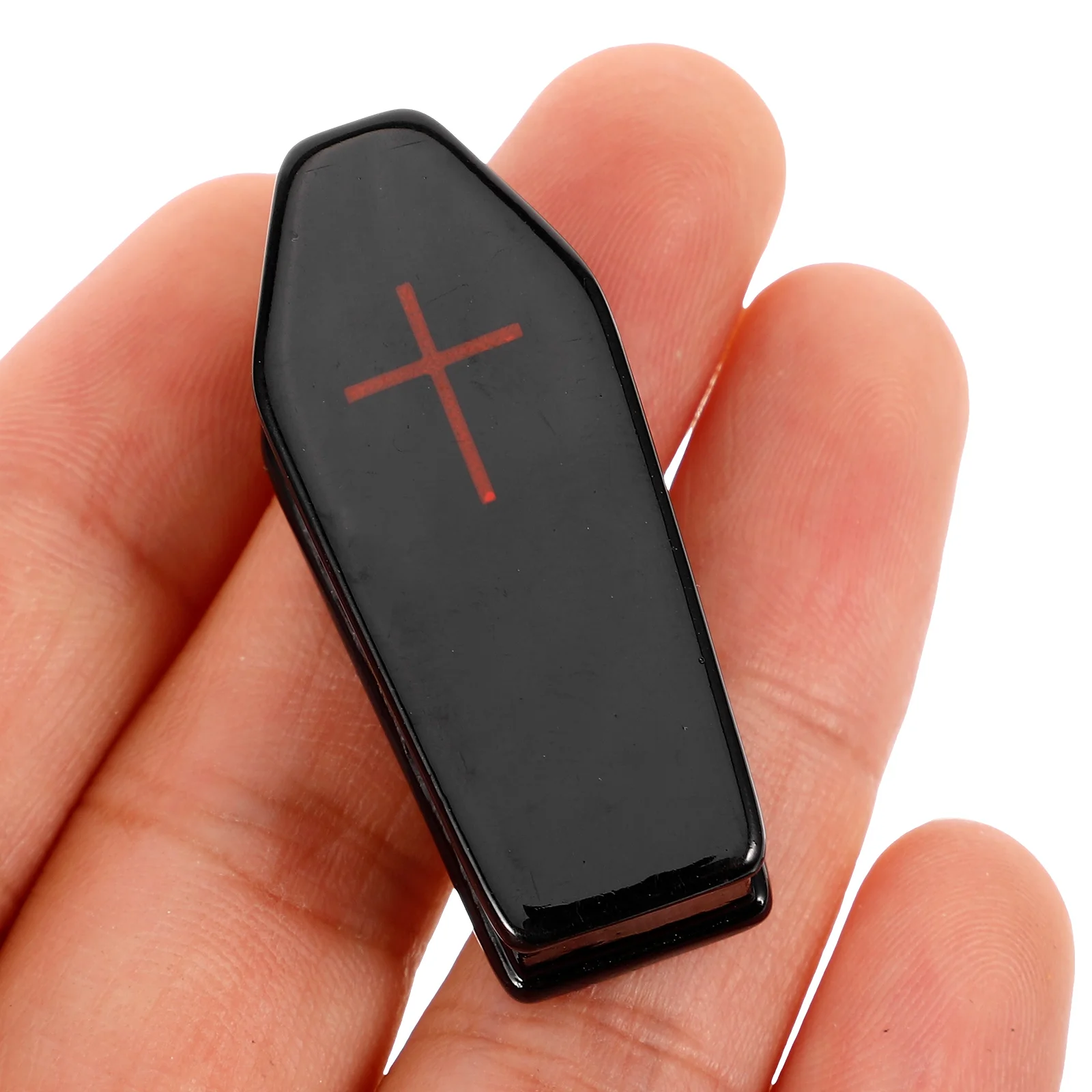 

10 Pcs Ornaments Black Coffin Shape Adornment Halloween Decor for Party Decorations