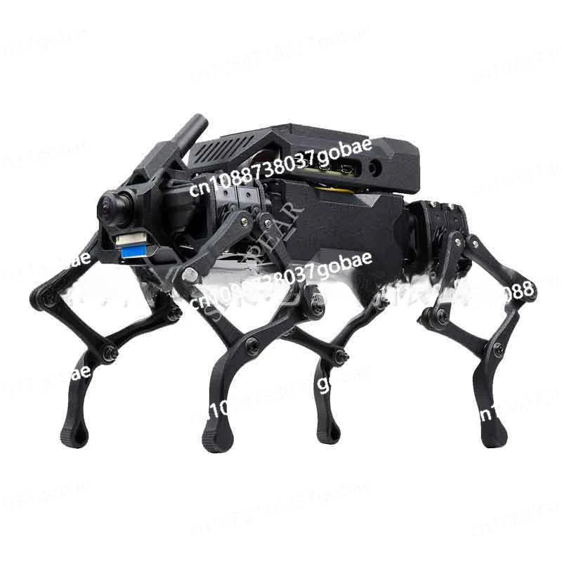 Based on ESP32 and PI4B High Degree of Freedom Bionic Robot Dog Facial Recognition Color Tracking, Motion Detection