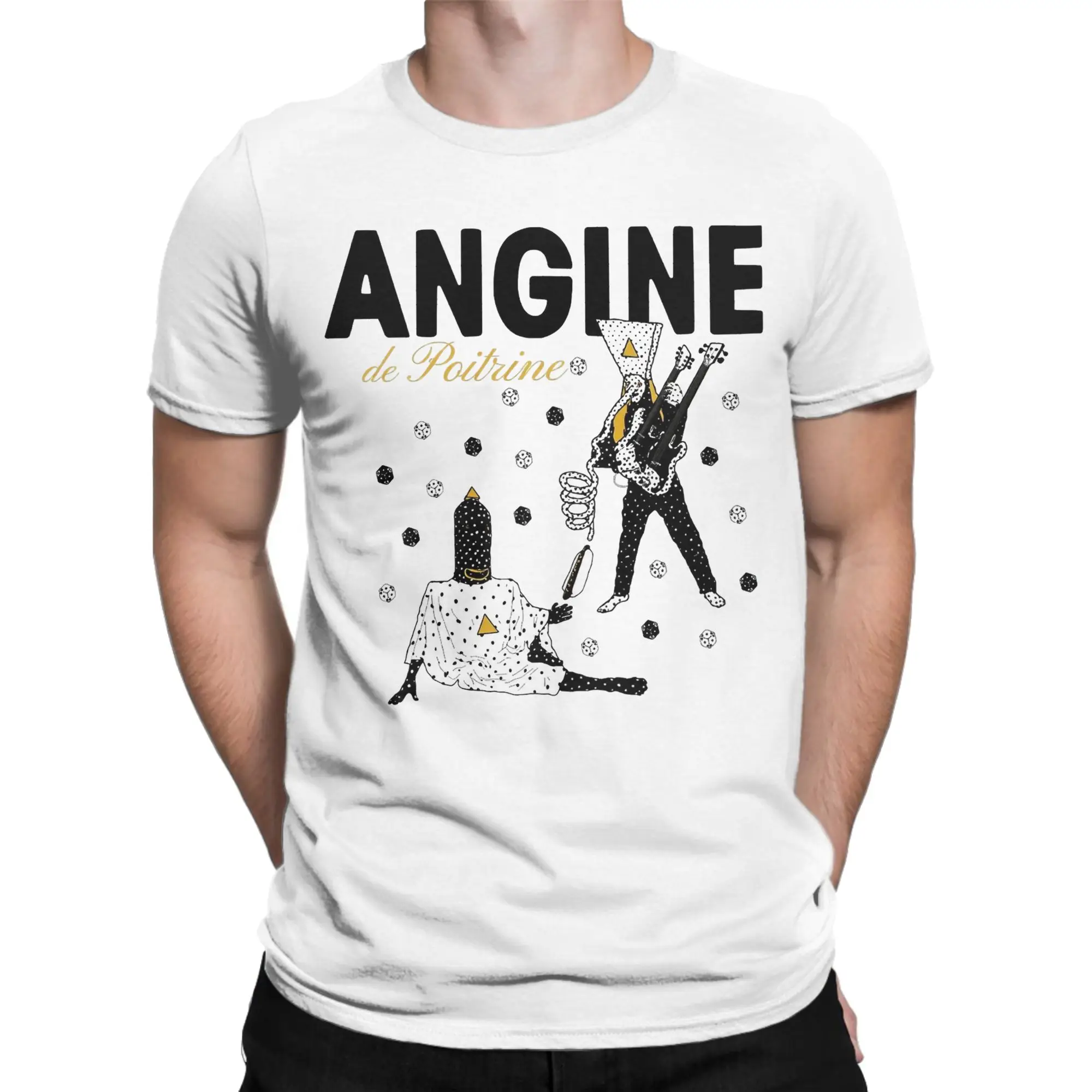 Guitarist Angine de Poitrine Band T Shirt for Men Women Pure