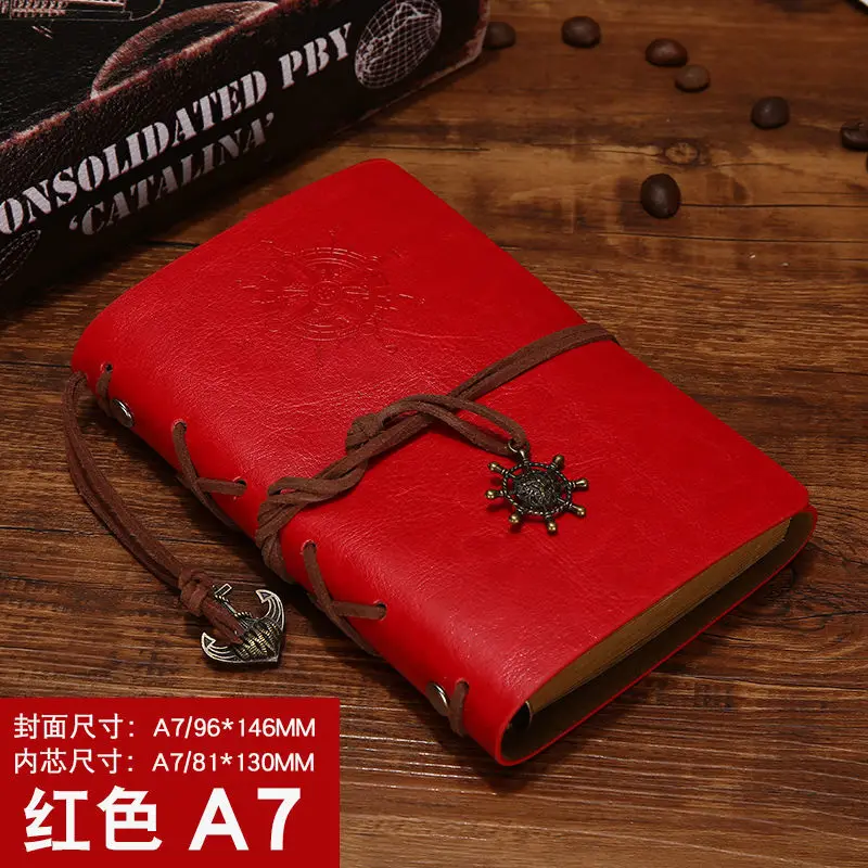 レトロノートブックルーズリーフブックスタンプ旅行メモ帳会議ブックハンドブック日記海賊ブック