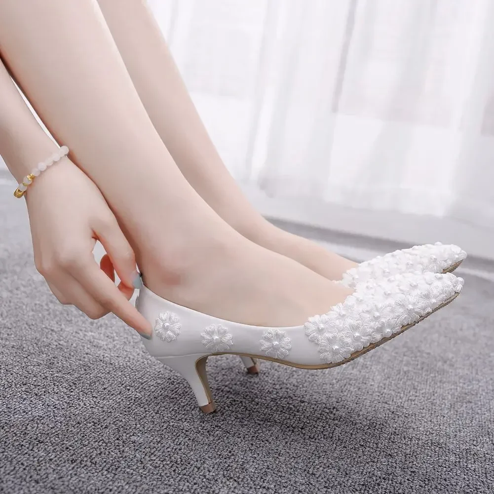 Early spring side air fine follow-up shoes Spring shoes New women's versatile college lace high heels