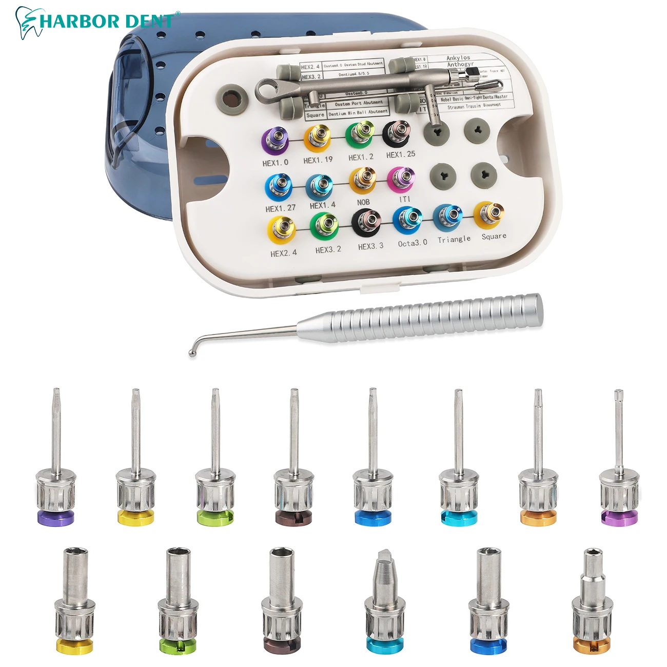 

New Dental Universal Restoration Repair Tool Implant Torque Screw With Screwdriver Carrier Stainless Steel Restoration Tools