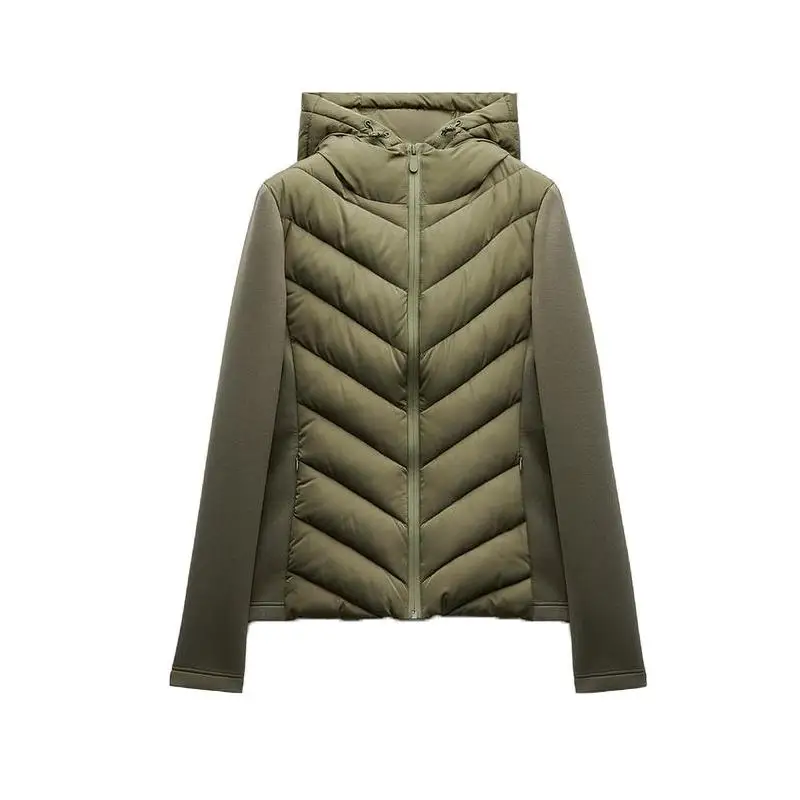 Cappotto in cotone Jaet con cappuccio lungo Sve slim fit Or Capispalla Primavera Nuovo arrivo Faion Commute Sle Chiusura con cerniera da donna