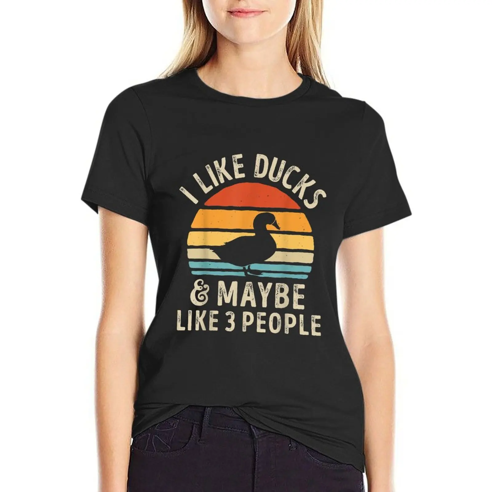 I Like Ducks And Maybe Like 3 People Duck Farm Farmer Gifts T-shirt graphics shirts graphic tees tees Women t shirt