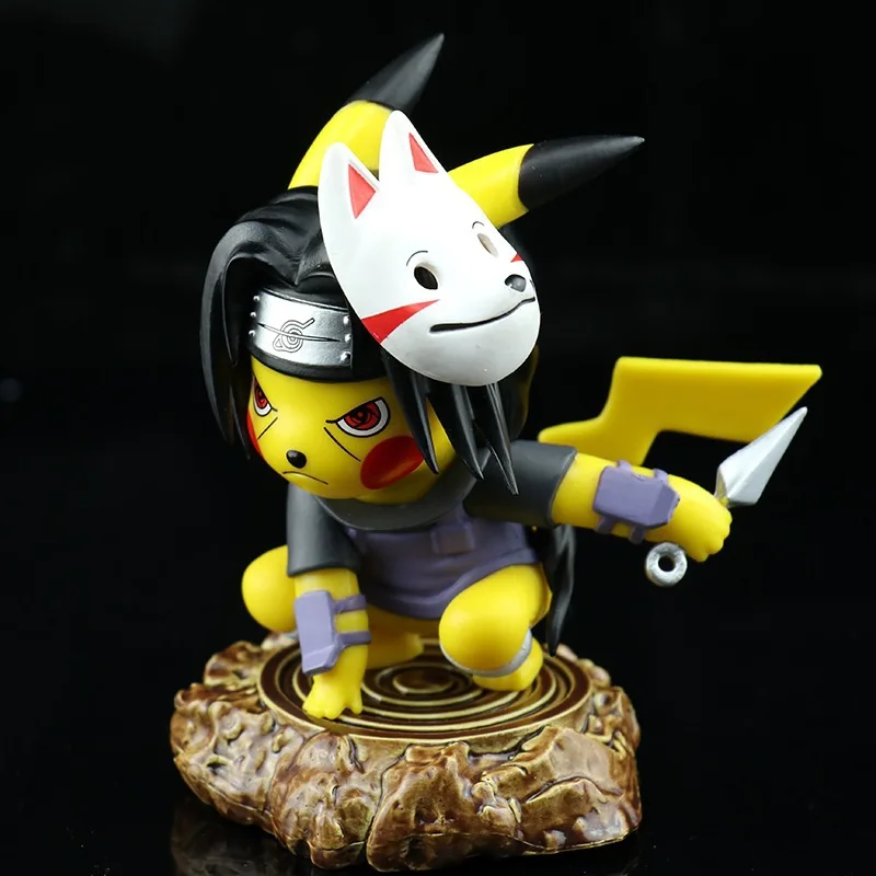 

Pokémon Pikachu Cosplay Uchiha Itachi action figure PVC toys collection doll anime cartoon model for Christmas gift