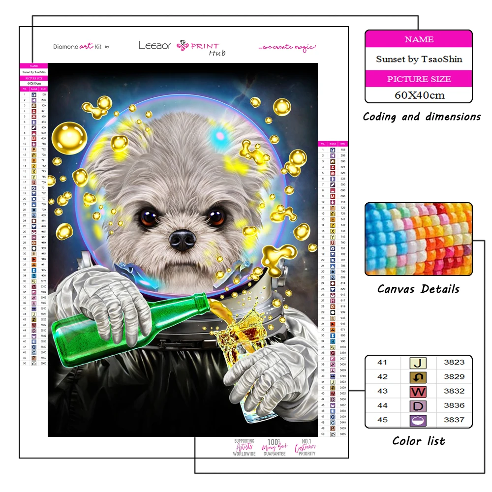 Animals Diamond Painting Funny Space Exploration Series Full Rhinestone Mosaic Embroidery Cross Stitch Kit Home Wall Decor Gifts