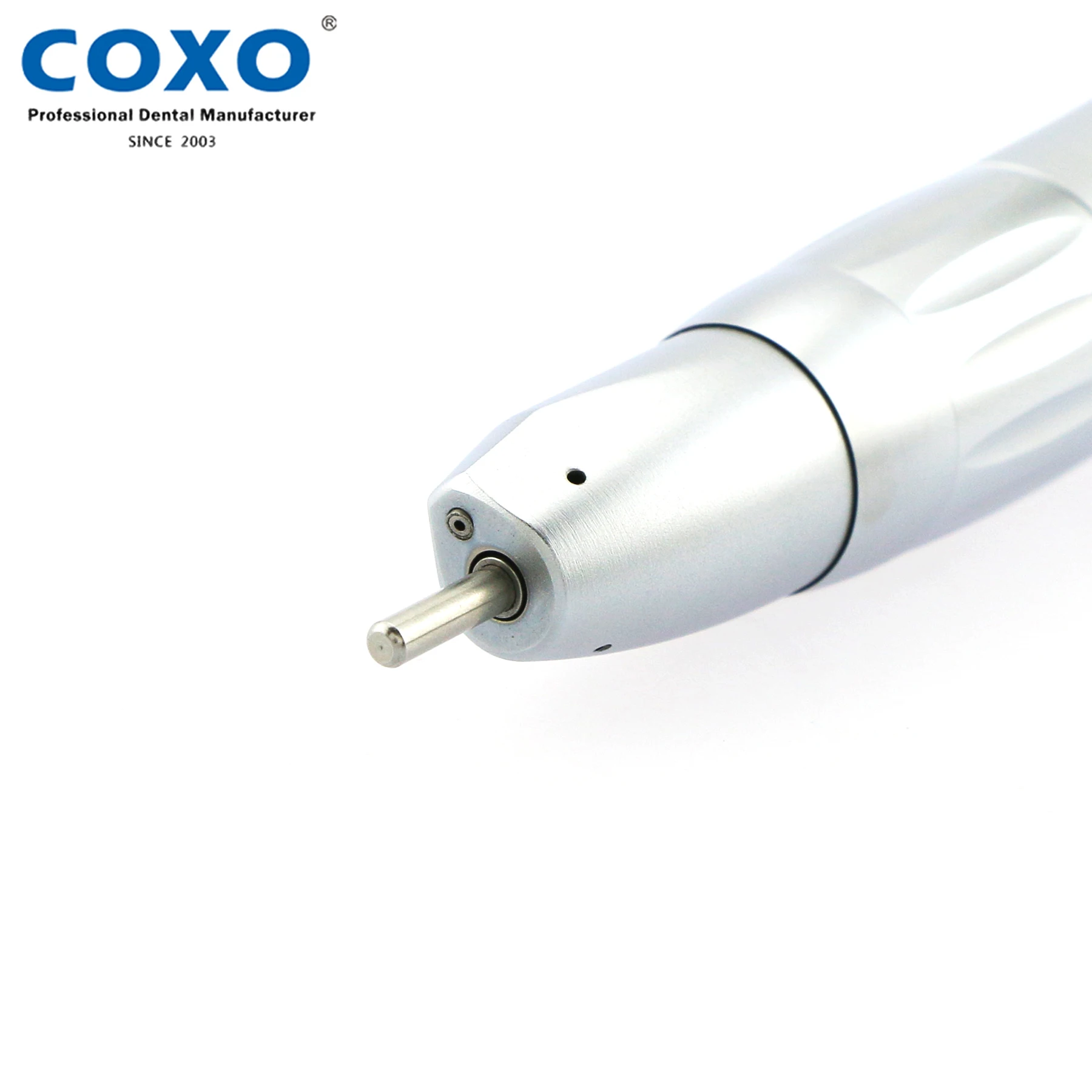 COXO Dental Low Speed Straight Handpiece 1:1 Internal Water Channel ISO E Type Air Motor