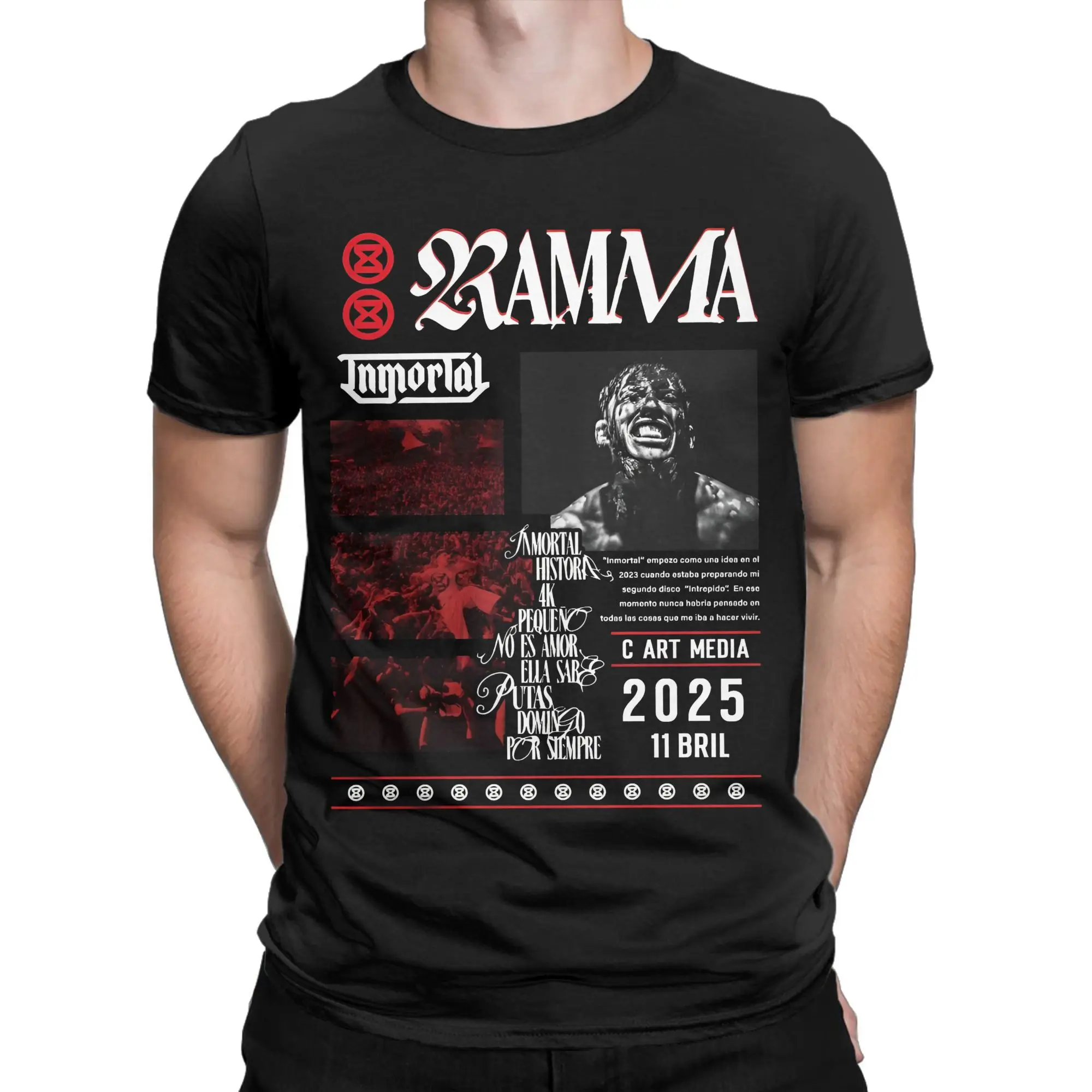 DISEnO REMERA RAMMA 2025 camiseta para hombres mujeres Idea de regalo camisetas 100% ropa de algodón