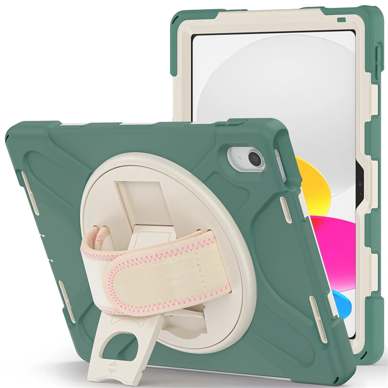 Case For Apple iPad11th 2025 A16 10th Gen 2022 10.9 inch Tablet Anti-fall Shockproof Silicone Build-in Stand Cover Portable
