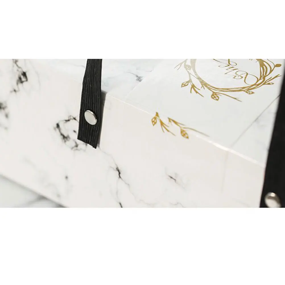 

2pcs Marbling Cake Packaging Boxes Food Storage Containers Portable Dessert Holders For Wedding Baby Shower Birthday