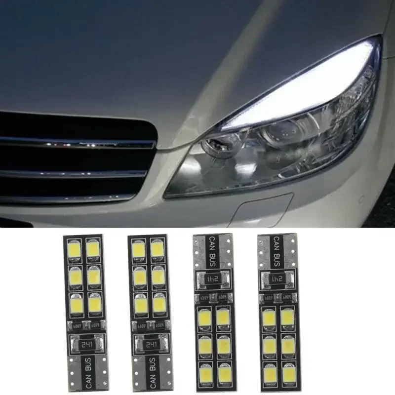 

4 * For T10-12-2835 LED Lights Error Eyebrow Eyelid Light Bulb For LED For Mercedes For Benz W204 C300 C350 Car Lights Parts