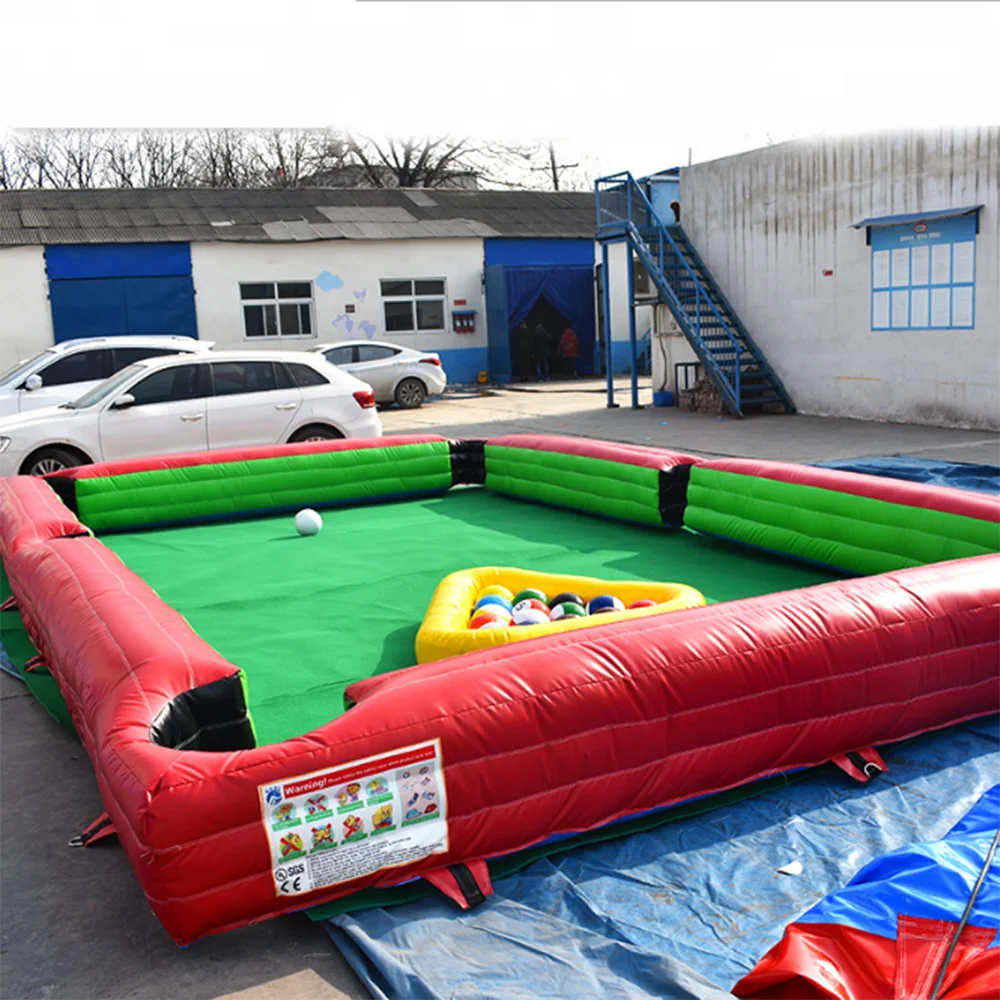 Attractive Inflatable Snooker Ball Game Playground Soccer Pool Table Inflatables Billiard Ball Inflatable snooker football field