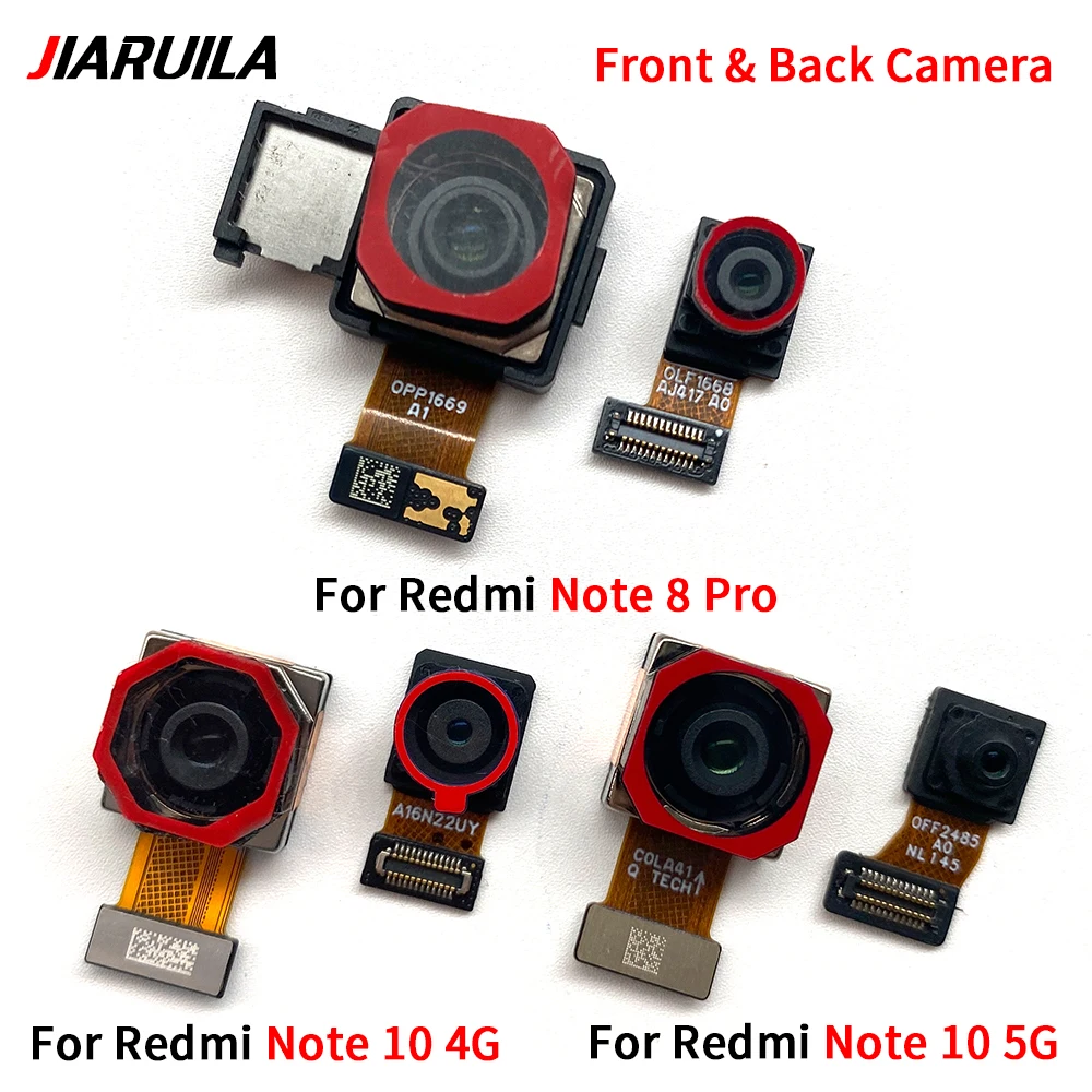 Suitable For Xiaomi Redmi Note 8 Pro 9 10 4G 5G Back Rear Camera Module Flex Cable +Front Facing Camera Replacement