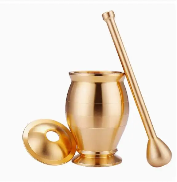 Pestle and Mortar Set Pure Copper Mills Mincers for Kitchen Grinding Salt Pepper Nutmeg Cinnamon Chocolate Herb Paste Grain Rice