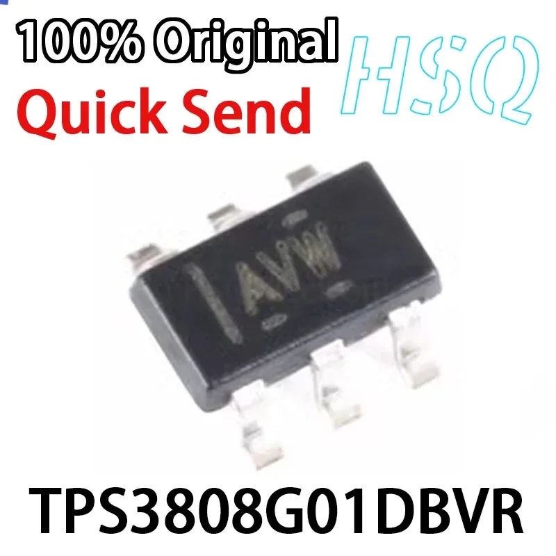 10PCS New TPS3808G01DBVR Screen Printed AVW SOT23-6 Low Static Current Programmable Monitoring Original
