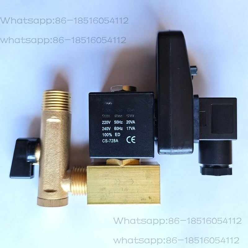 CS-728A Electronic Drain Valve, Automatic Drain Valve, Timed Drain Valve, All Copper Quad AC220V