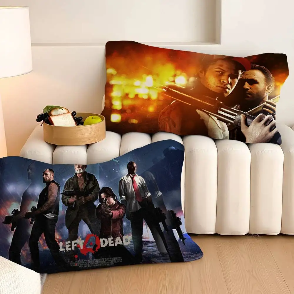 Action Game L-Left 4 Dead Quick-Drying Polyester Pillowcase, Non-Slip, With a Secure Design New Style Anti-Scalp Oil Tie.