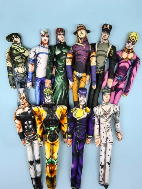 Boneco de Pelúcia Abstrato do Anime JoJo, com Membros Ajustáveis e Esqueleto de Arame, Figura de Brinquedo para Fãs de Cosplay, Decoração de Casa e Presente Colecionável