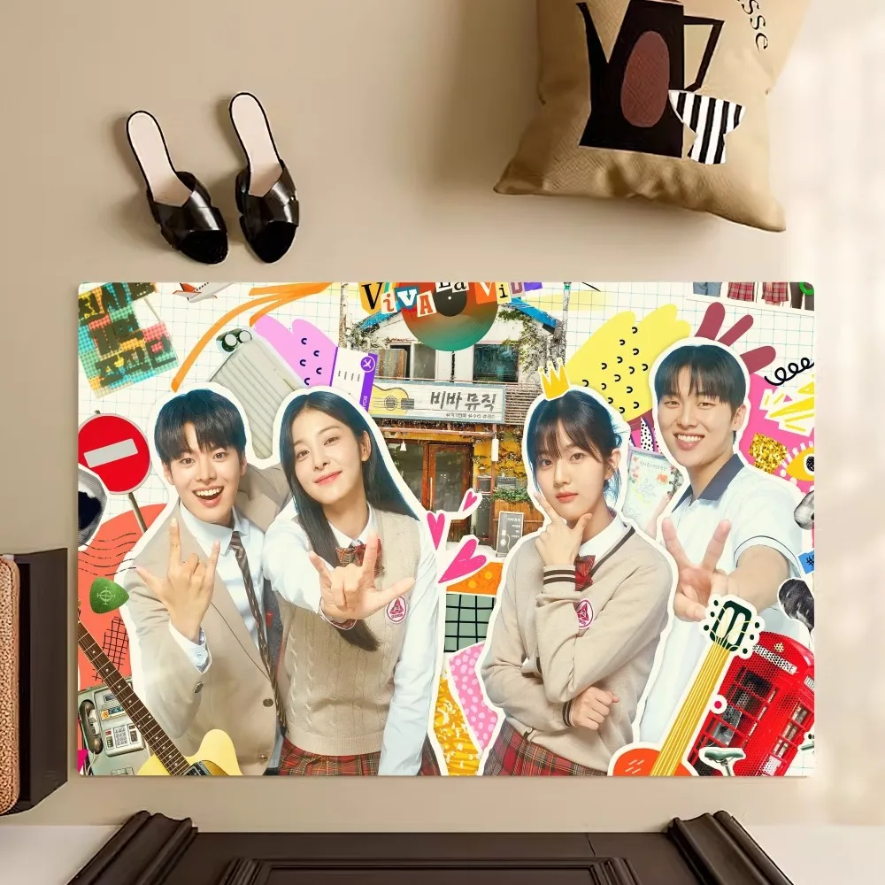 Korean TV Dramas Twinkling Watermelo Youth Floor Mat Bedroom Kitchen Door Bath House Super Absorbent Foot Non-slip