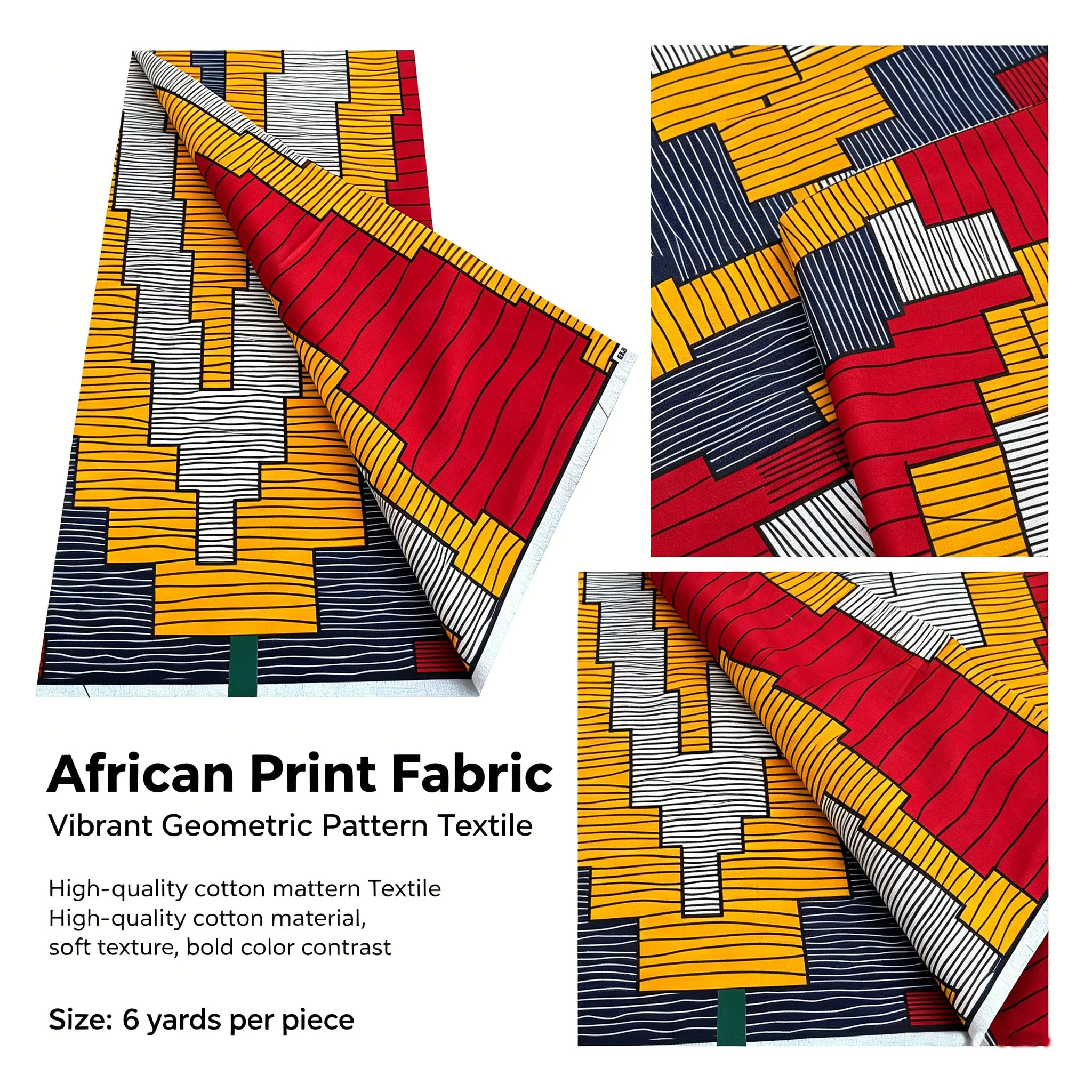 Nowa geometryczna tkanina Anka – African Ankara Print recenzja i cena
